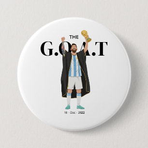 Messi World Cup Champion  3 Inch Round Button