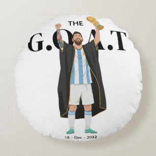 Messi World Cup Champion  Round Pillow