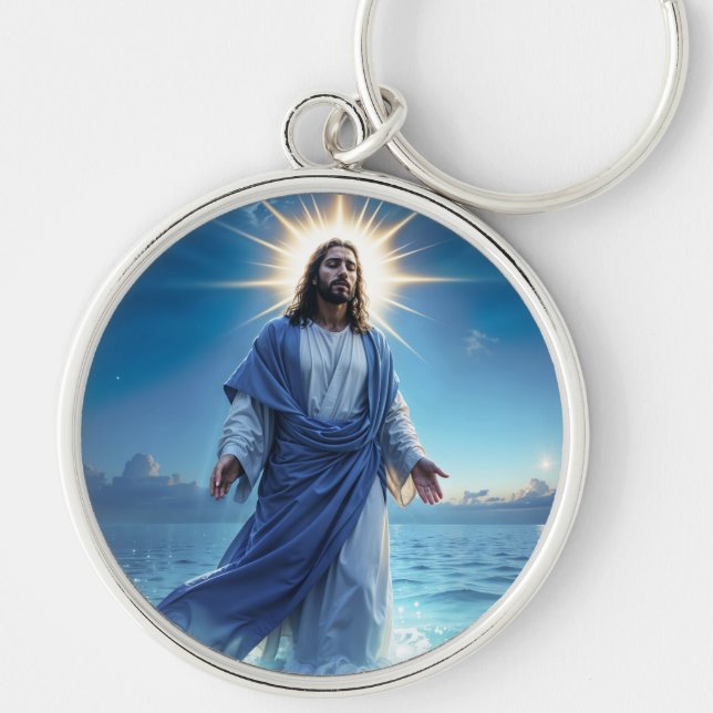 Messiah Jesus Christ grace and serenity art Keychain (Front)
