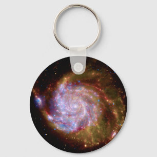 Messier 101 Spiral Galaxy - Hubble Telescope Photo Keychain
