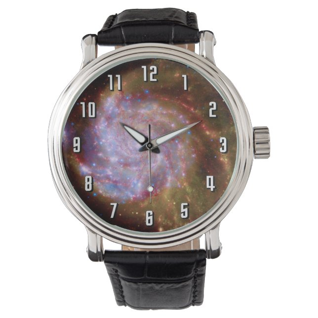 Messier 101 Spiral Galaxy - Hubble Telescope Photo Watch (Front)