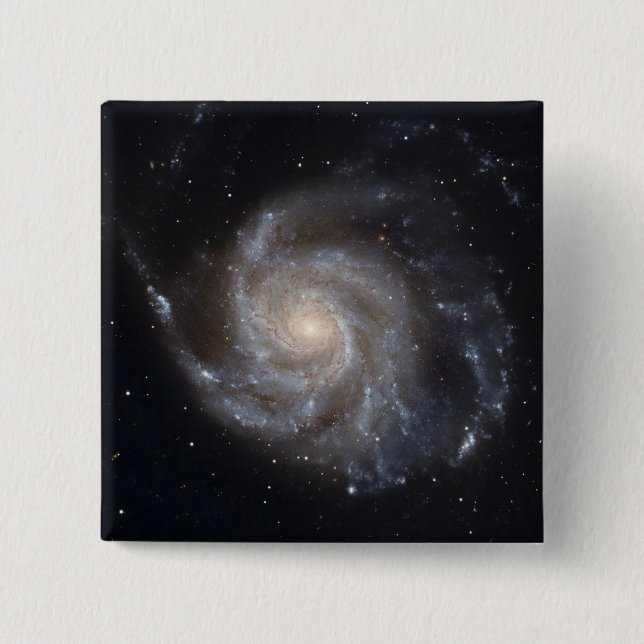 Messier 101, the Pinwheel Galaxy 2 Inch Square Button (Front)