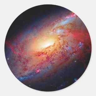 Messier M106 Spiral Galaxy Outer Space Photo Classic Round Sticker