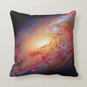 Messier M106 Spiral Galaxy Outer Space Photo Throw Pillow