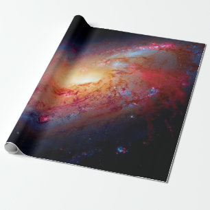 Messier M106 Spiral Galaxy Outer Space Photo Wrapping Paper
