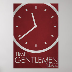 Messieurs de temps, svp ! Affiche minimaliste