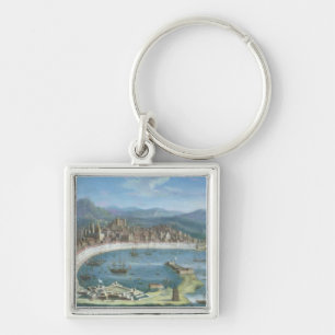 Messina - a Panoramic View of the Port Keychain