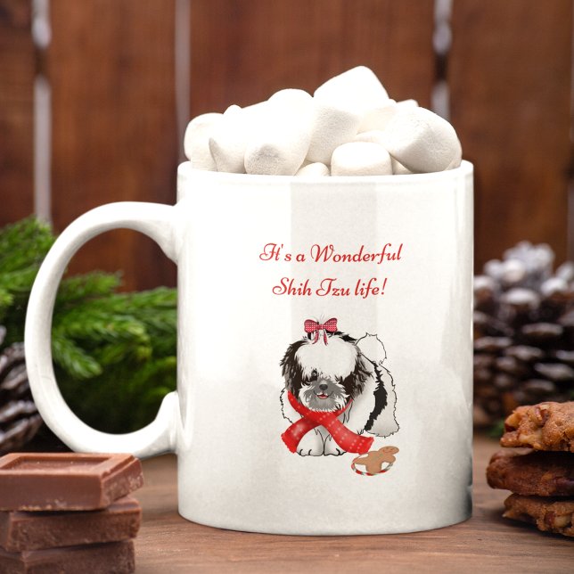 Messy & Adorable Shih Tzu With Gingerbread Toy  Coffee Mug (Creator Uploaded)