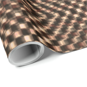 Messy and messy brown chess over each other wrapping paper