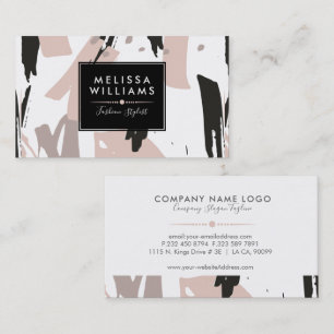 Messy BrushStrokes Modern Arty Composition Business Card