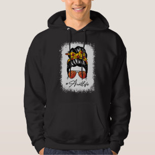Messy Bun Aunt Life Basketball Mother's Day Hoodie