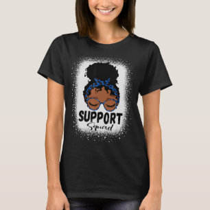 Messy Bun Blue Diabetes Type 1 Awareness Warrior S T-Shirt