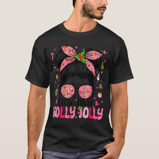 Messy Bun Christmas Nk Coquette Christmas Girls To T-Shirt
