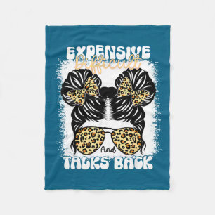 Messy Bun Funny Backtalk, Expensive Difficult And Fleece Blanket