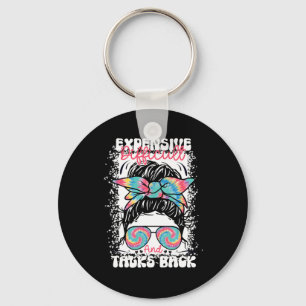 Messy Bun Funny Backtalk Keychain
