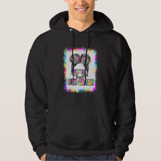 Messy Bun Girls Team 6th Grade Tie Dye Back To Sch Hoodie