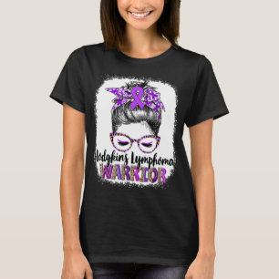 Messy Bun Hodgkin's Lymphoma Warrior T-Shirt