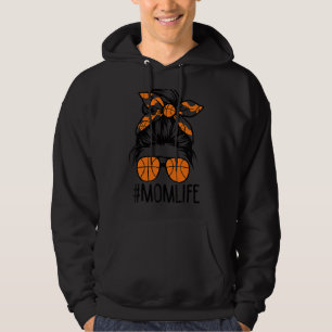 Messy Bun Mom Life Basketball Women Mother's Day M Hoodie