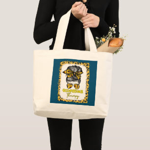 Messy Bun Occupational Therapy Ot Therapist Large Tote Bag