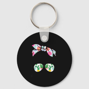 Messy bun plant mama mom life plants & flowers keychain