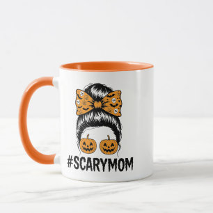 Messy Bun Scary Mom Halloween Mug