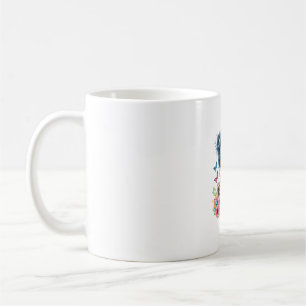 Messy Bun Skeleton Cute Puppy Dog Lovers Halloween Coffee Mug