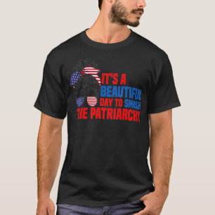 Messy Bun Smash The Patriarchy Pro 1973 Roe Femini T-Shirt