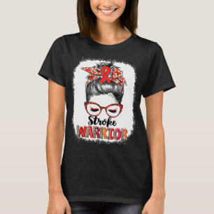 Messy Bun Stroke Warrior T-Shirt