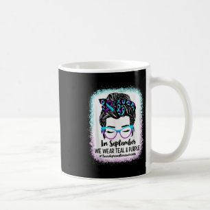 Messy Bun Suicide Prevention Awareness Month Septe Coffee Mug