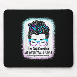 Messy Bun Suicide Prevention Awareness Month Septe Mouse Pad