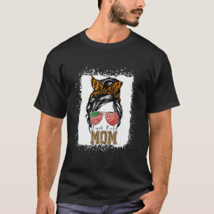 Messy Bun Track Field Mom Running Runner Mothers T-Shirt