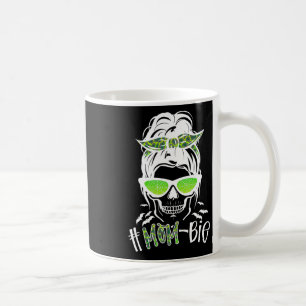 Messy Bun Zombie Mom Funny Halloween Costume Skull Coffee Mug