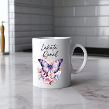 Messy Butterfly Watercolor Mug