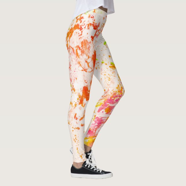 Messy Coloured Powder Patterned Leggings  (Right)