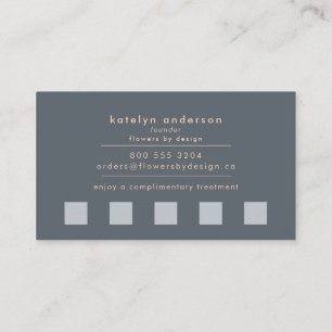 Messy Gold Line   Blue Periwinkle   Professional Loyalty Card