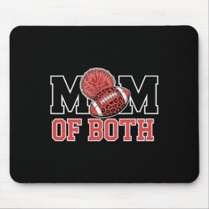 Messy Hair Flair Cheer Footll Cheerleading Mom Of Mouse Pad