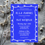 Messy Loops Hand Drawn Custom Bar Bat Mitzvah Invitation<br><div class="desc">Perfect card to announce a bat mitzvah, bar mitzvah or other Jewish celebration! Hand made messy brushstroke loops frame for you on the front side! FULLY CUSTOMIZABLE! Click on “Personalize” above to edit the text. Click "edit using design tool" to adjust the fonts, colours and placements and to delete the...</div>