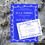 Messy Loops Hand Drawn Custom Bar Bat Mitzvah RSVP Card<br><div class="desc">Perfect RSVP CARDS to include for a bat mitzvah, bar mitzvah or other Jewish celebration! Hand made messy brushstroke loops frame for you on the front side! FULLY CUSTOMIZABLE! Click on “Personalize” above to edit the text. Click "edit using design tool" to adjust the fonts, colours and placements and to...</div>