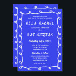 Messy Loops Hand Drawn Custom QR Bar Bat Mitzvah Invitation<br><div class="desc">Perfect card to announce a bat mitzvah, bar mitzvah or other Jewish celebration! Hand made messy brushstroke loops frame for you on the front side! FULLY CUSTOMIZABLE! Click on “Personalize” above to edit the text and add your link to the QR code. Click "edit using design tool" to adjust the...</div>