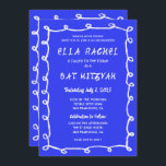 Messy Loops Hand Drawn Custom QR Bar Bat Mitzvah Invitation<br><div class="desc">Perfect card to announce a bat mitzvah, bar mitzvah or other Jewish celebration! Hand made messy brushstroke loops frame for you on the front side! FULLY CUSTOMIZABLE! Click on “Personalize” above to edit the text and add your link to the QR code. Click "edit using design tool" to adjust the...</div>