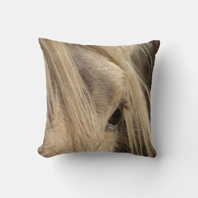 Messy Mane Throw Pillow (Front)