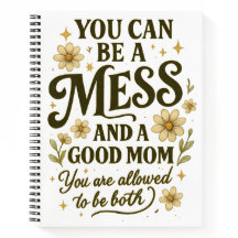 Messy Mom Quote – Vintage Typography