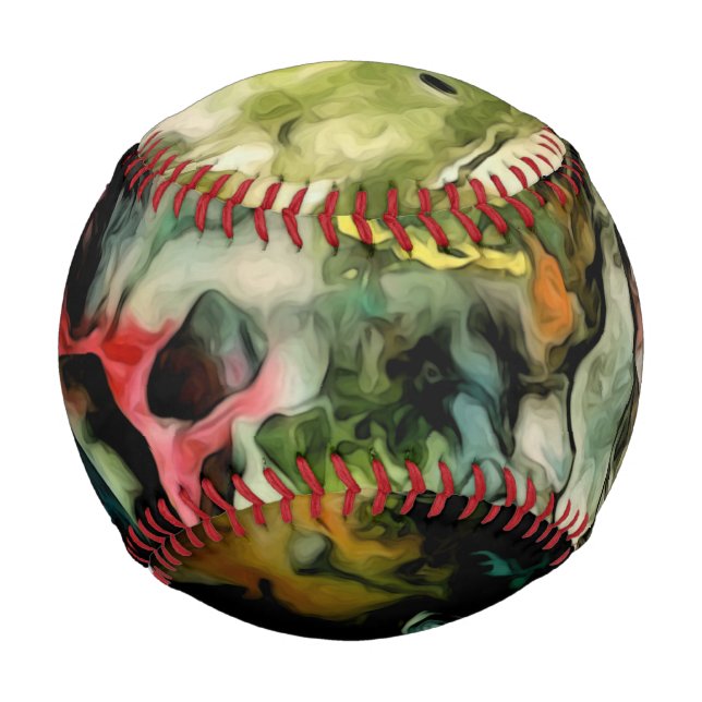 Messy Palette Cool Abstract Pattern Baseball (Front)