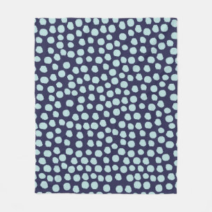 Messy polka dots, trendy ink pattern. fleece blanket
