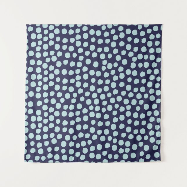 Messy polka dots, trendy ink pattern. tapestry (Front)