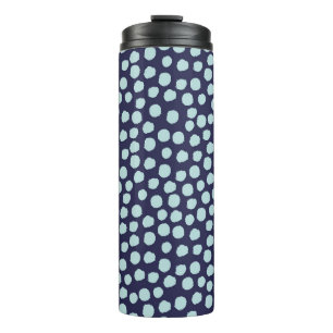 Messy polka dots, trendy ink pattern. thermal tumbler