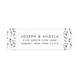 Messy Tiny Inky Spots Mariage Adresse de retour
