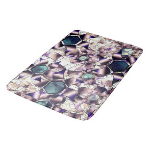 Messy virtual flower in gradient tones bath mat