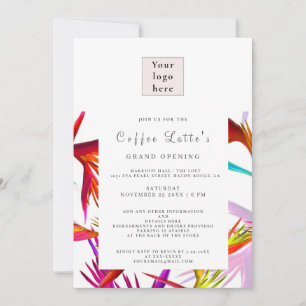 Messy Wild Tropical Style Business Opening Invitat Invitation