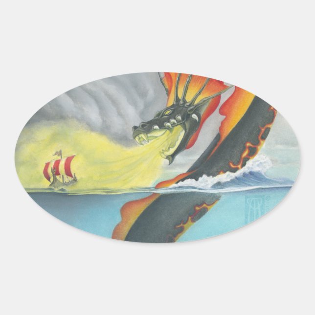 Mester Stoor Worm Oval Sticker (Front)